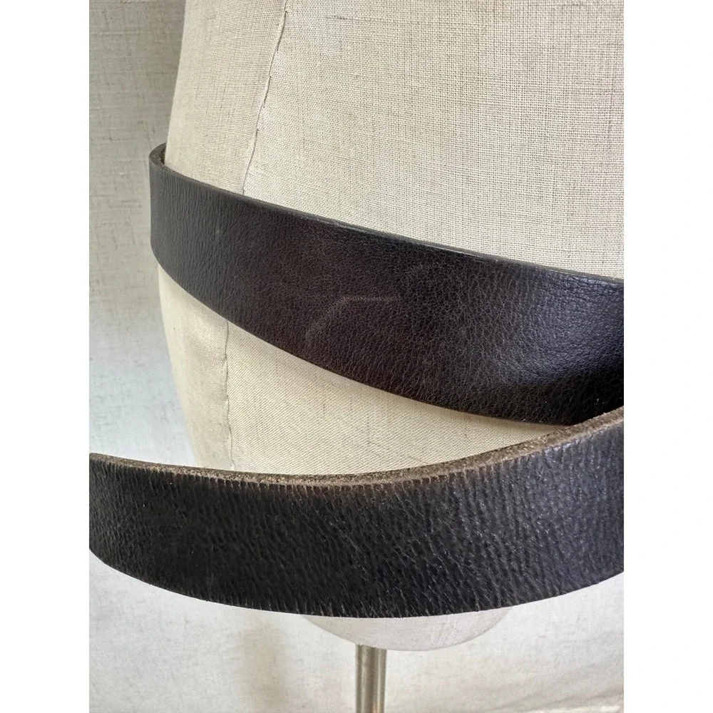 Lauren Ralph Lauren Dark‎ Brown Genuine Leather O-Ring Buckle Belt Womens Large